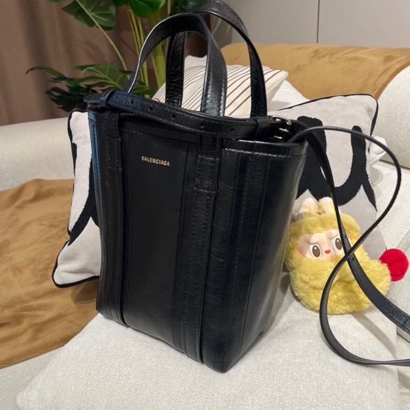 Balenciaga Shoulder Tote Bag Black-3