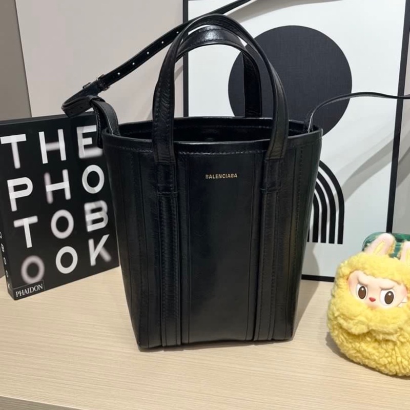 Balenciaga Shoulder Tote Bag Black-5