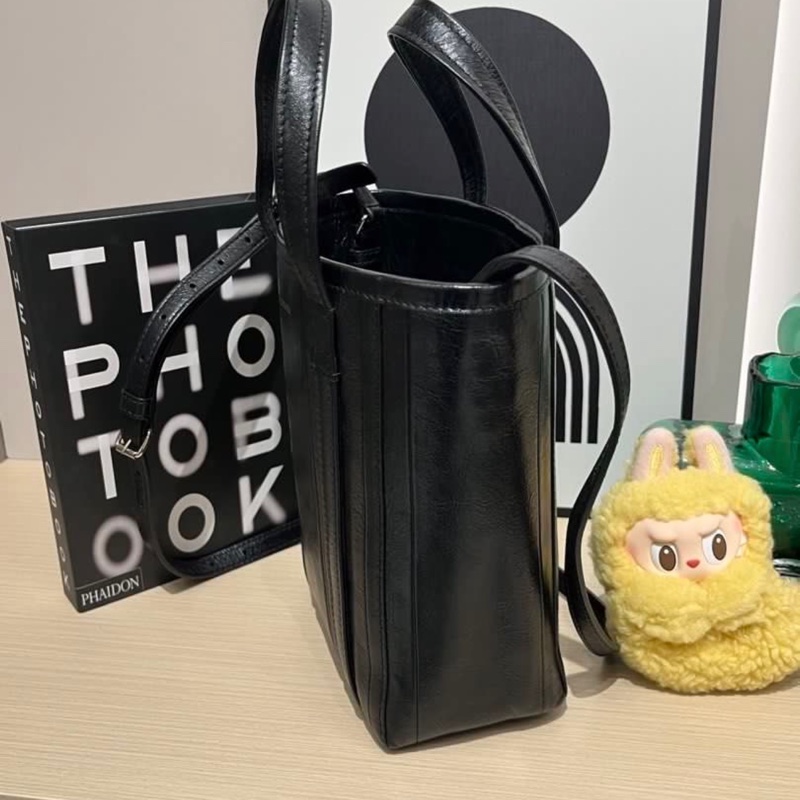 Balenciaga Shoulder Tote Bag Black-6