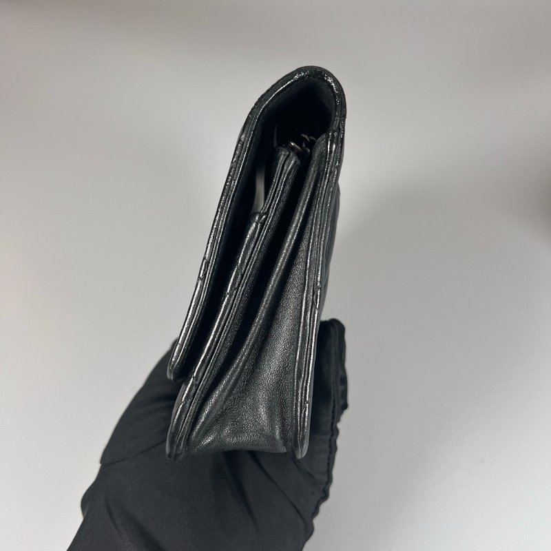 CHANEL CF銀扣WOC鍊包 黑羊皮 16開-3