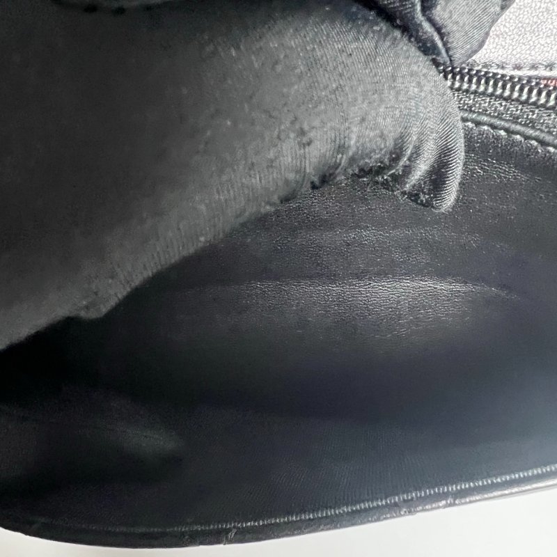 CHANEL CF銀扣WOC鍊包 黑羊皮 16開-8