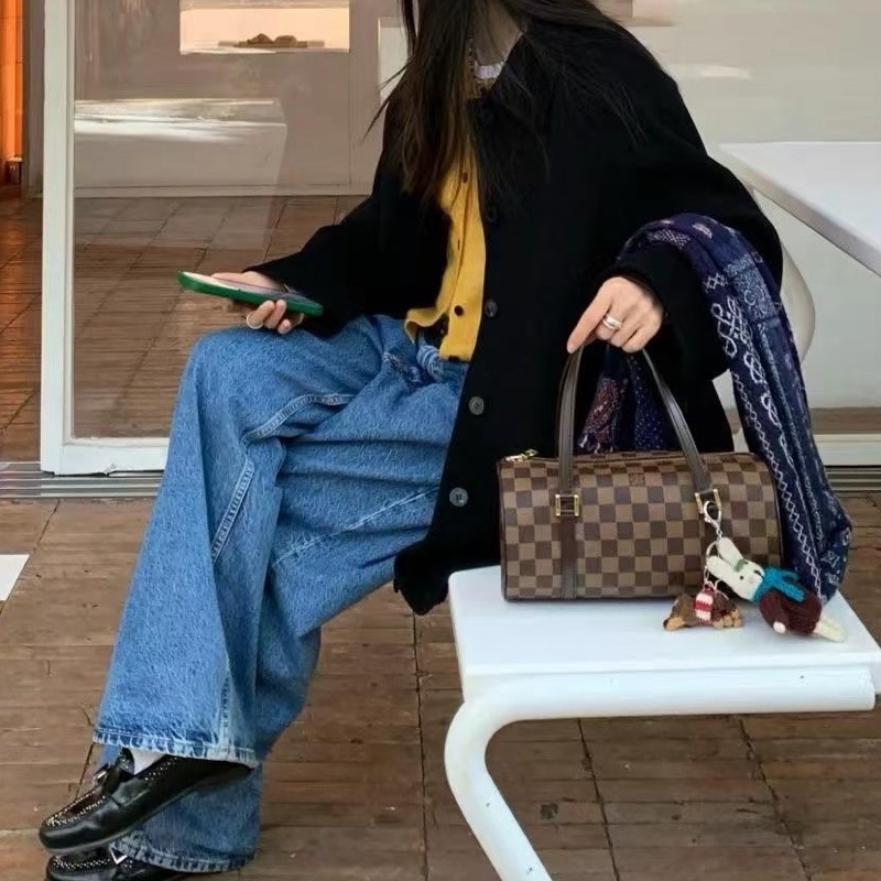 Louis Vuitton LV 棋盤格 巴比龍 圓筒包 肩背包  手提包-50