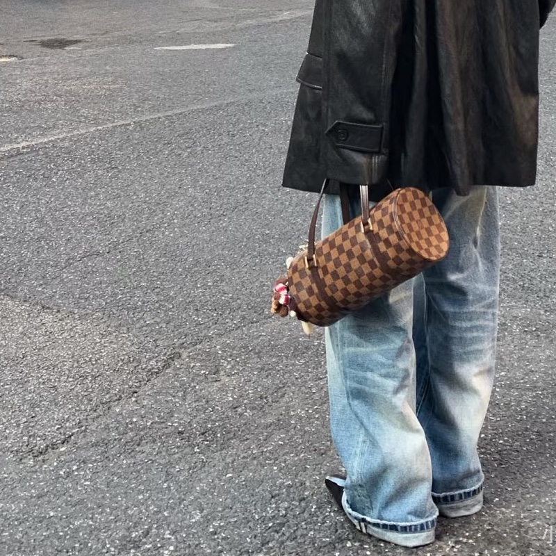 Louis Vuitton LV 棋盤格 巴比龍 圓筒包 肩背包  手提包-55