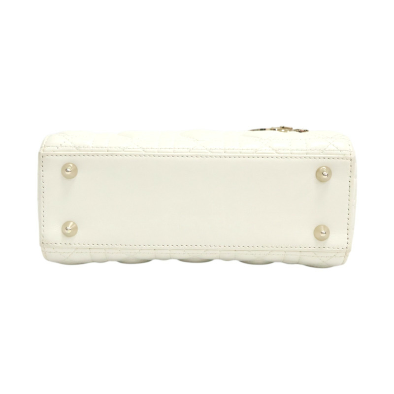 米白色 羊皮 Lady Dior Small 兩用包 情人節限定【Dior 迪奧 】 M0538ONGH-3