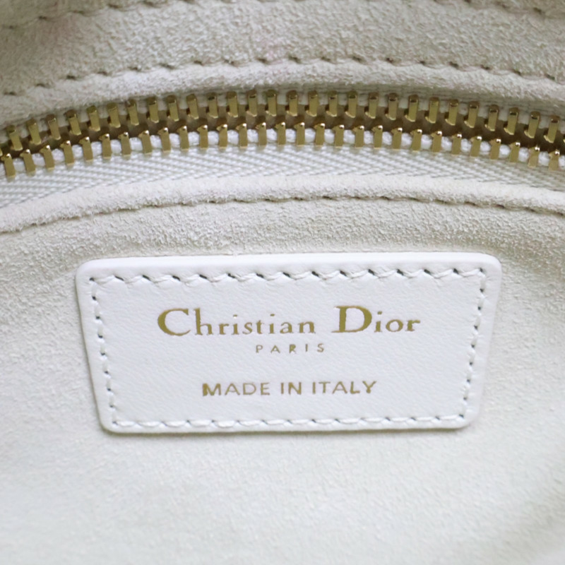 米白色 羊皮 Lady Dior Small 兩用包 情人節限定【Dior 迪奧 】 M0538ONGH-6