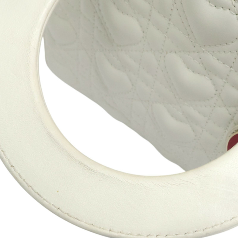 米白色 羊皮 Lady Dior Small 兩用包 情人節限定【Dior 迪奧 】 M0538ONGH-16