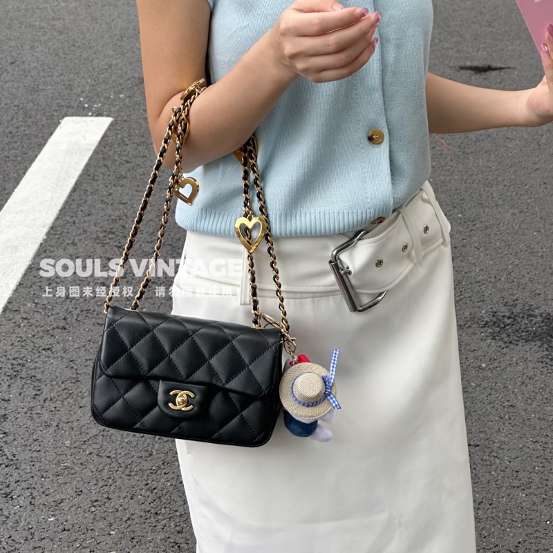 莉亞精品♡Chanel 愛心鏈條包 二手美包-1
