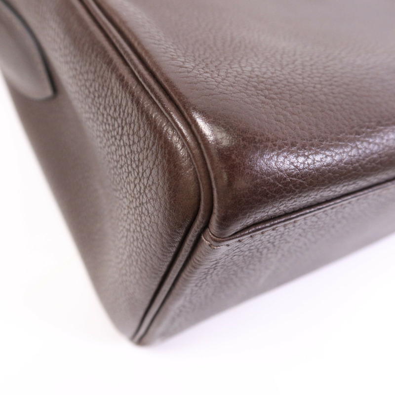 HERMES Barenia皮革Kelly Messenger GM銀扣肩背袋Rouge H-7