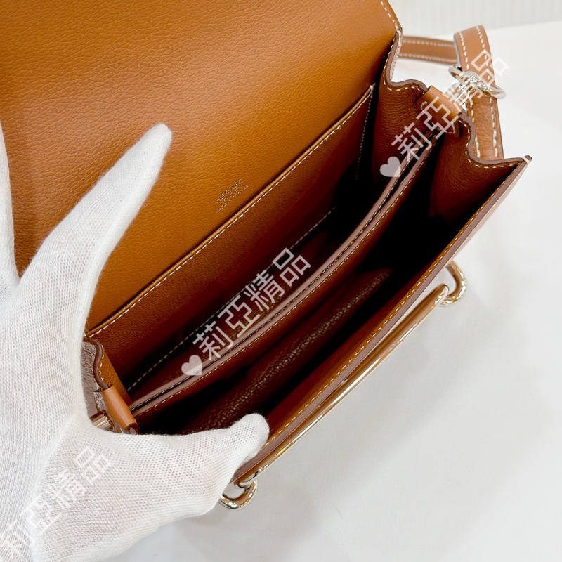 莉亞精品♡ Hermes mini Roulis金棕銀 B刻 99新-9