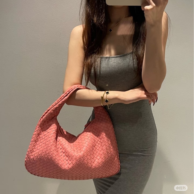 莉亞精品♡ BV 編織手提包 乾燥玫瑰粉 二手美包-1