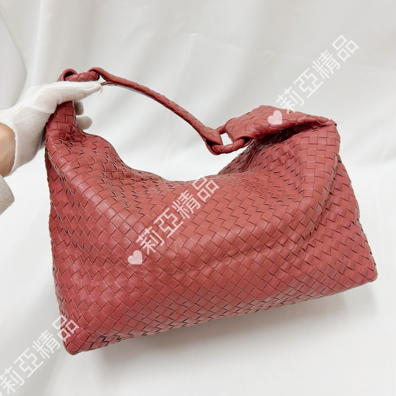 莉亞精品♡ BV 編織手提包 乾燥玫瑰粉 二手美包-2