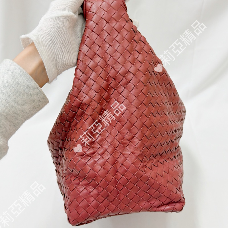 莉亞精品♡ BV 編織手提包 乾燥玫瑰粉 二手美包-5