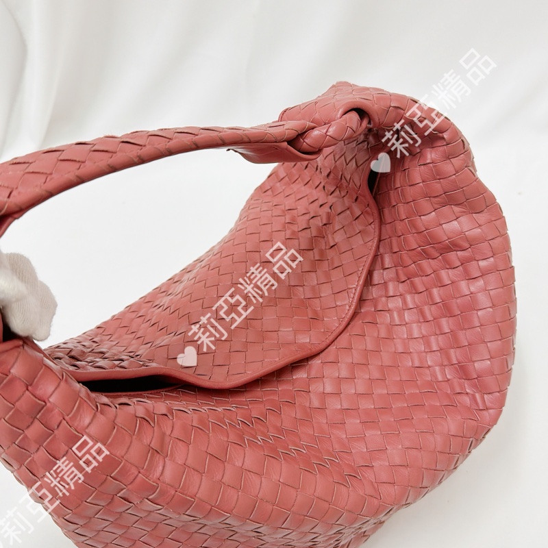 莉亞精品♡ BV 編織手提包 乾燥玫瑰粉 二手美包-6