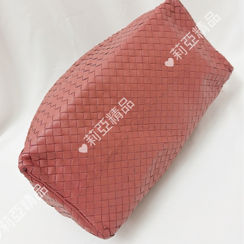 莉亞精品♡ BV 編織手提包 乾燥玫瑰粉 二手美包-8