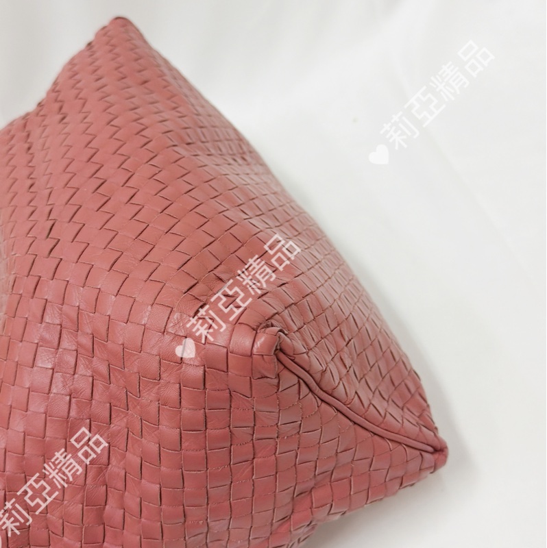 莉亞精品♡ BV 編織手提包 乾燥玫瑰粉 二手美包-10