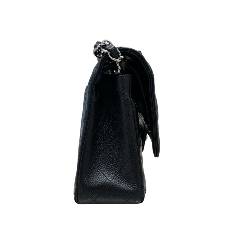 CHANEL 香奈兒 CF25翻蓋包 黑色 荔枝牛皮 銀釦-2