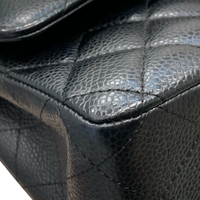 CHANEL 香奈兒 CF25翻蓋包 黑色 荔枝牛皮 銀釦-6