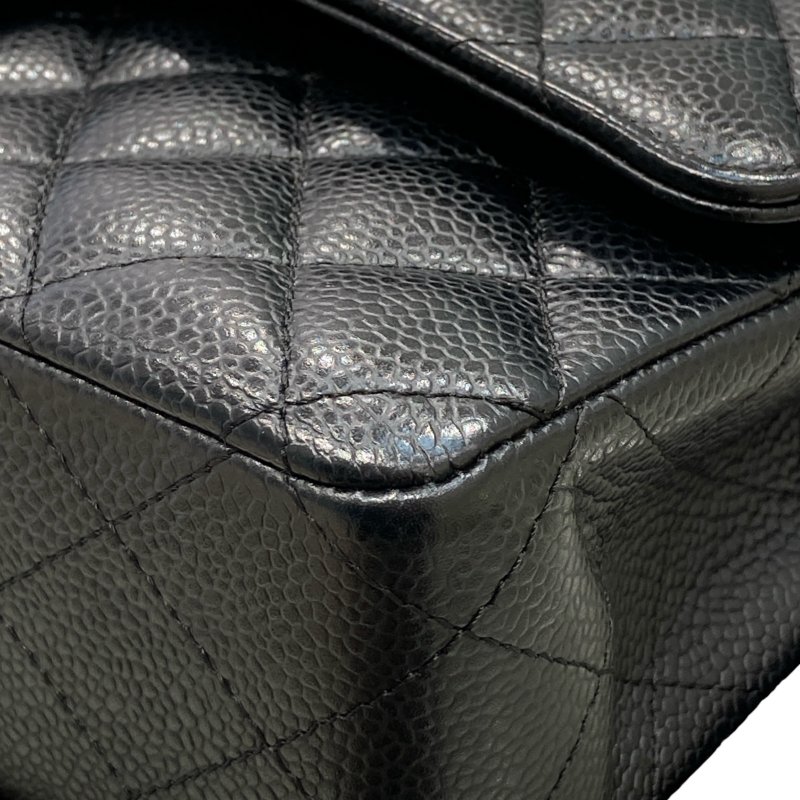 CHANEL 香奈兒 CF25翻蓋包 黑色 荔枝牛皮 銀釦-7