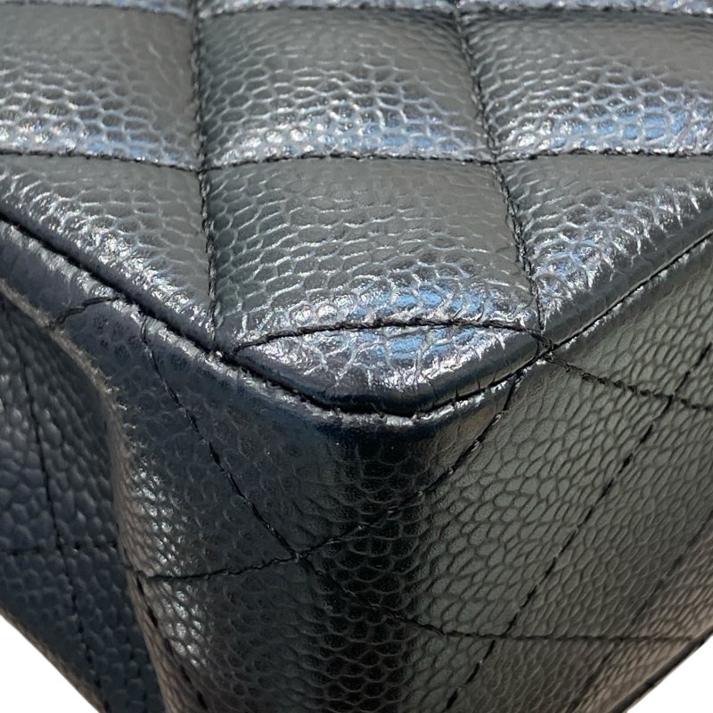 CHANEL 香奈兒 CF25翻蓋包 黑色 荔枝牛皮 銀釦-8