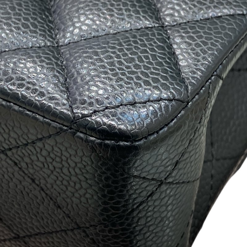 CHANEL 香奈兒 CF25翻蓋包 黑色 荔枝牛皮 銀釦-9