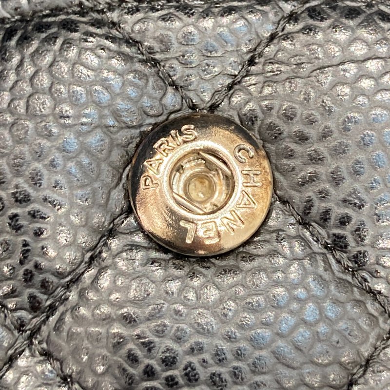 CHANEL 香奈兒 CF25翻蓋包 黑色 荔枝牛皮 銀釦-15