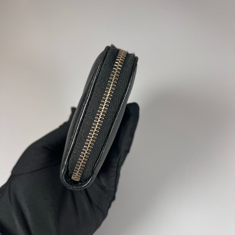 CHANEL 19ㄇ拉中夾 黑羊皮 晶片款-3