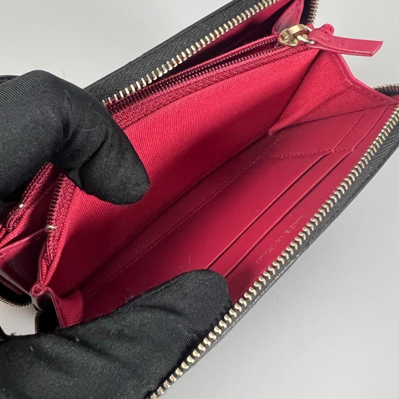 CHANEL 19ㄇ拉中夾 黑羊皮 晶片款-5