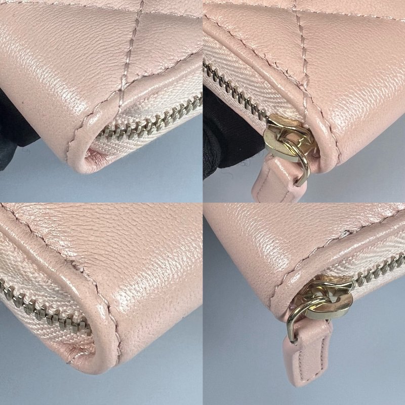 CHANEL 19粉ㄇ拉零錢短夾 晶片款-8