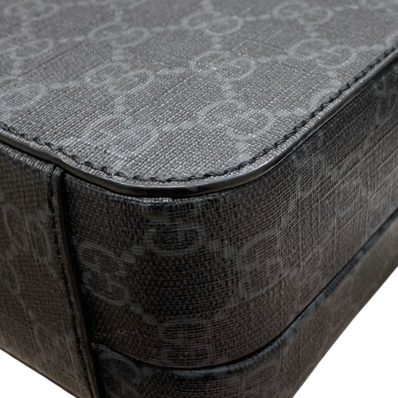 GUCCI 古馳 724717 老花小盒子斜背包 皮革 黑色 銀釦-8