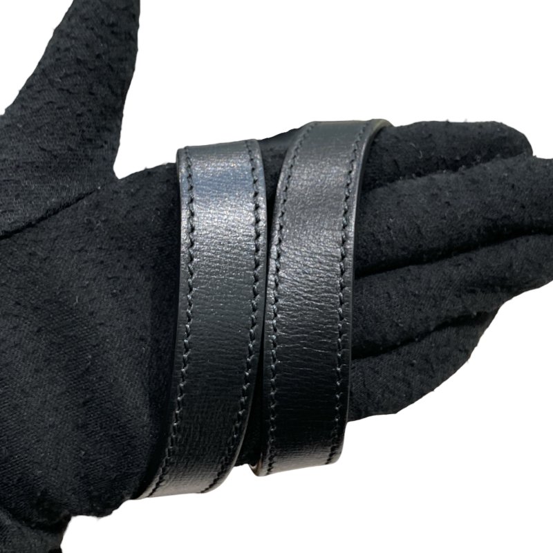 GUCCI 古馳 724717 老花小盒子斜背包 皮革 黑色 銀釦-12