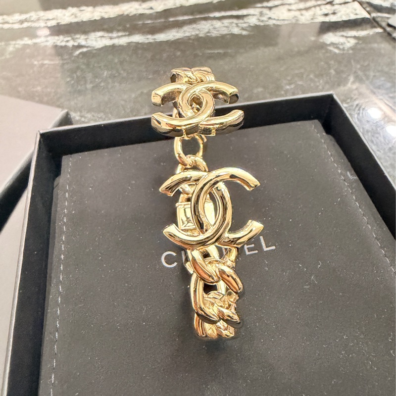 Chanel 香奈兒 經典logo雙C手環-9