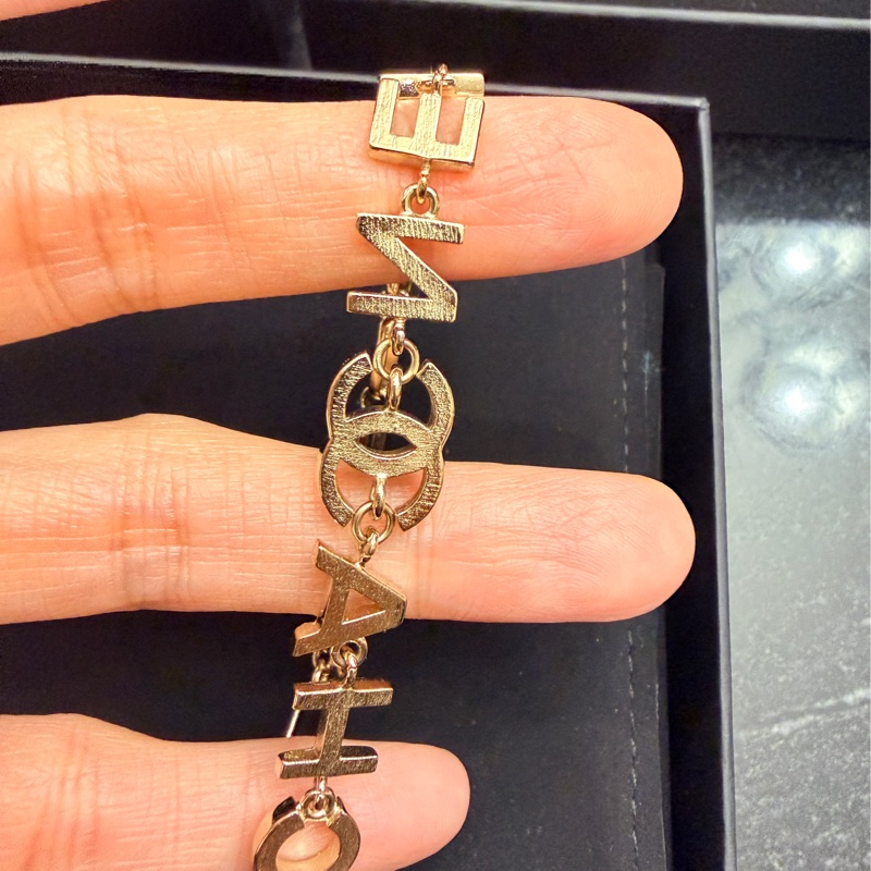 Chanel 香奈兒 字母水鑽氣質手鍊-5