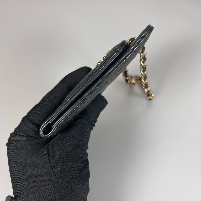 CHANEL 19行李吊牌 黑羊皮 29開-3