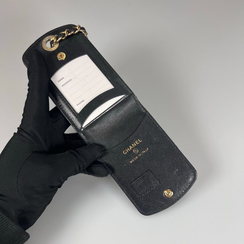 CHANEL 19行李吊牌 黑羊皮 29開-5