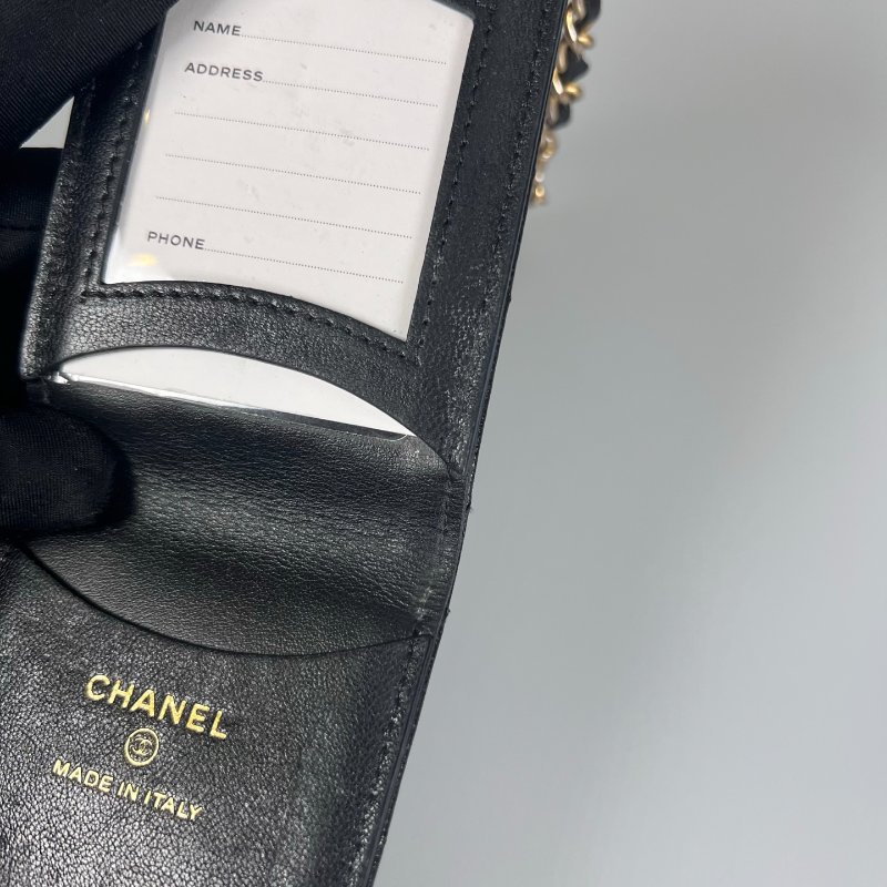 CHANEL 19行李吊牌 黑羊皮 29開-6