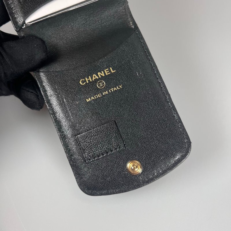 CHANEL 19行李吊牌 黑羊皮 29開-7