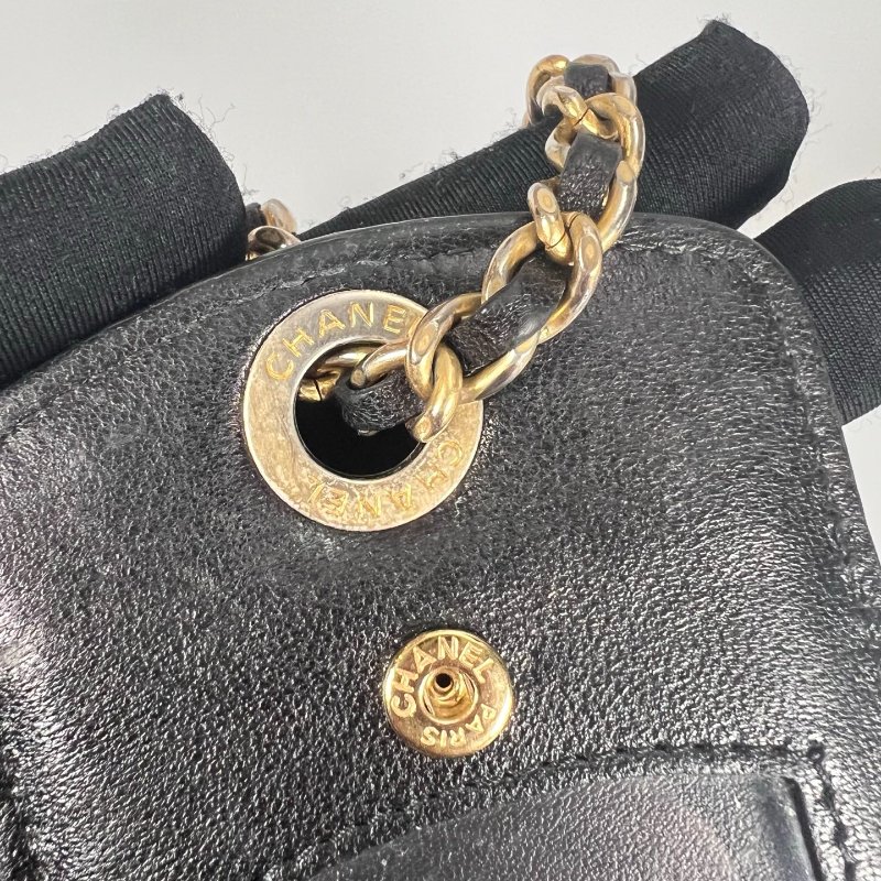 CHANEL 19行李吊牌 黑羊皮 29開-11