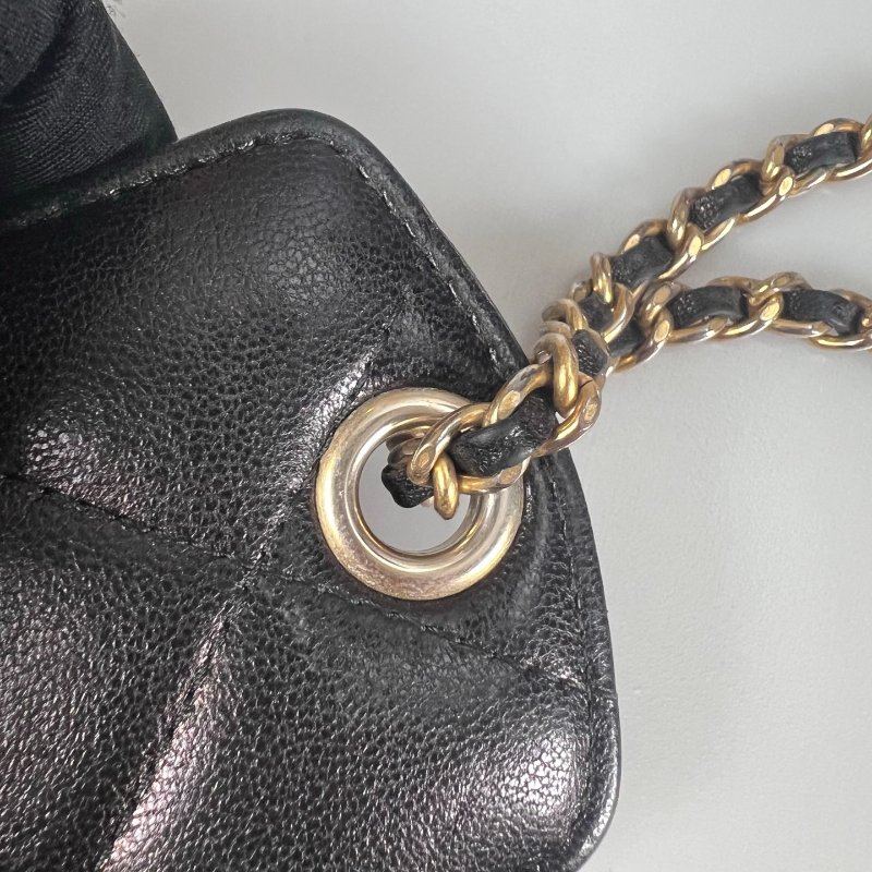 CHANEL 19行李吊牌 黑羊皮 29開-12