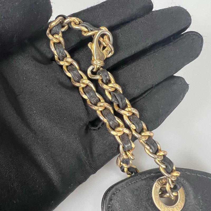 CHANEL 19行李吊牌 黑羊皮 29開-13