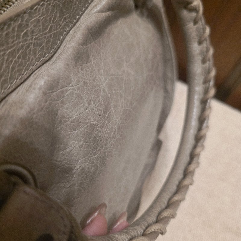 Balenciaga 巴黎世家 中款 機車包 氣質灰-13