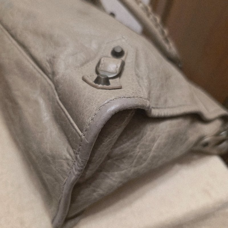 Balenciaga 巴黎世家 中款 機車包 氣質灰-17