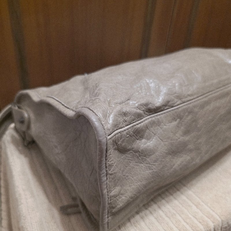 Balenciaga 巴黎世家 中款 機車包 氣質灰-19