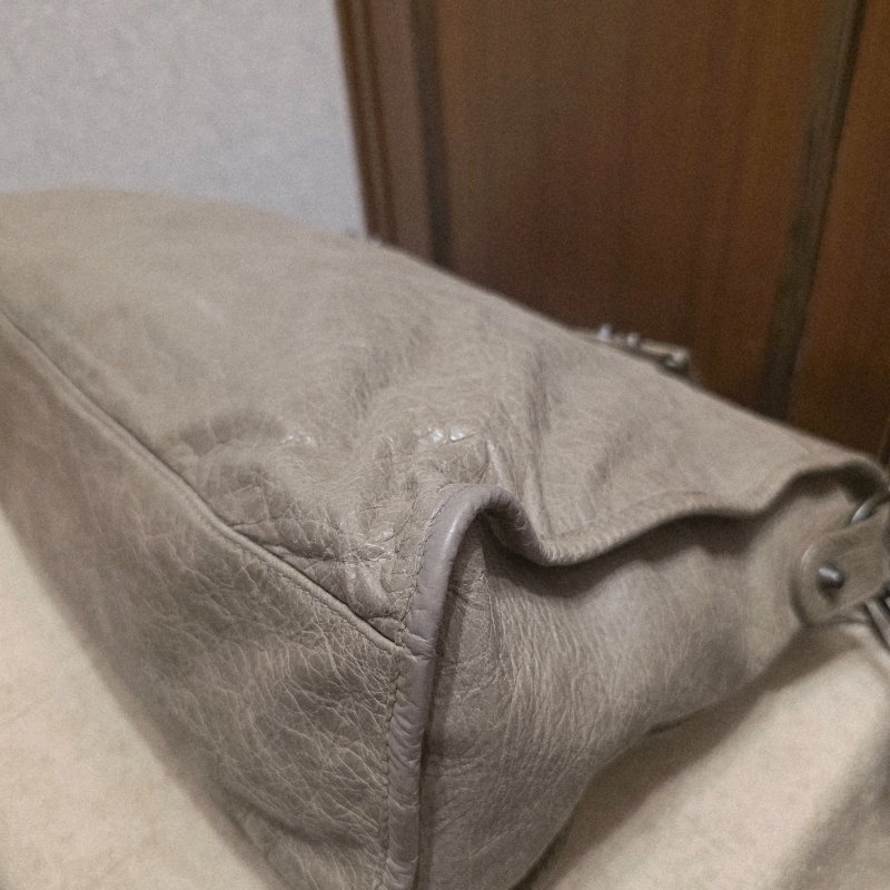 Balenciaga 巴黎世家 中款 機車包 氣質灰-20