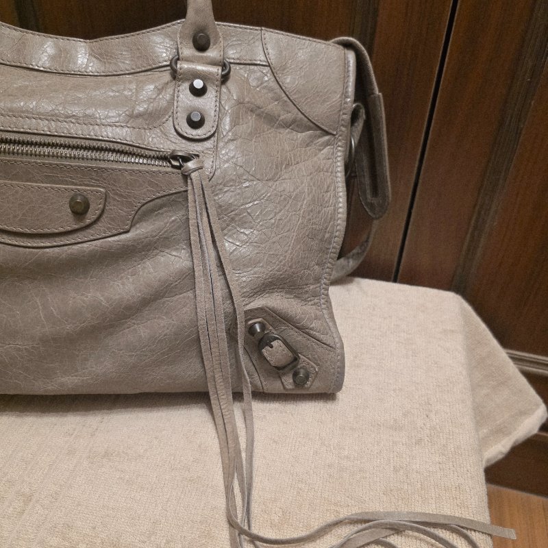 Balenciaga 巴黎世家 中款 機車包 氣質灰-27