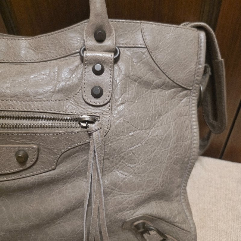 Balenciaga 巴黎世家 中款 機車包 氣質灰-29