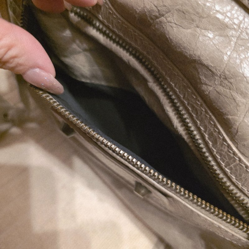 Balenciaga 巴黎世家 中款 機車包 氣質灰-31