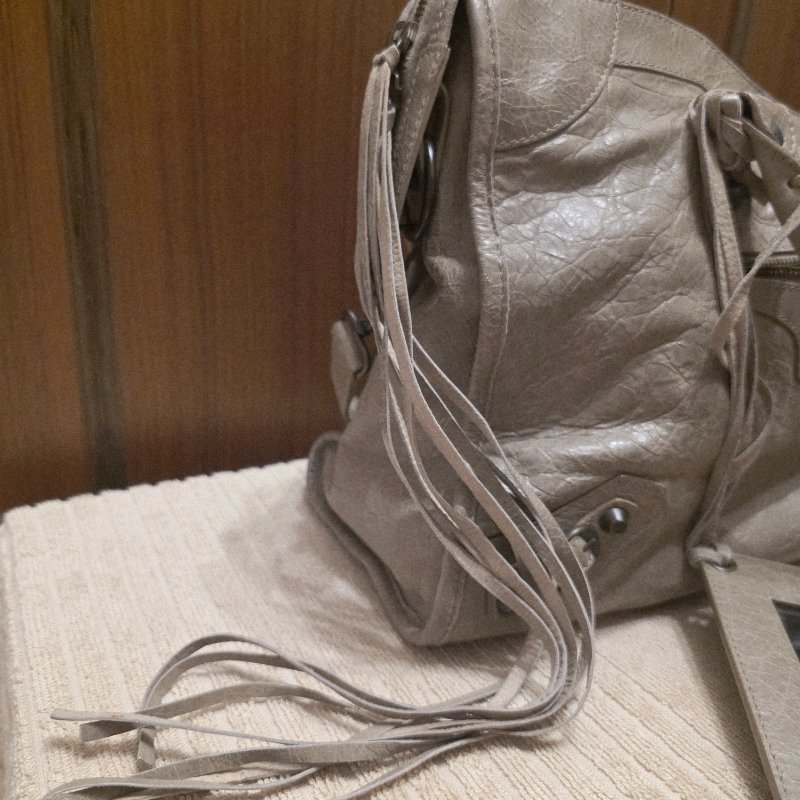Balenciaga 巴黎世家 中款 機車包 氣質灰-32