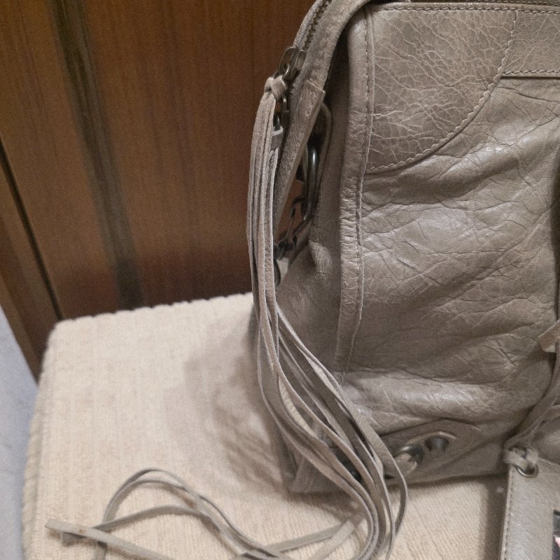 Balenciaga 巴黎世家 中款 機車包 氣質灰-33