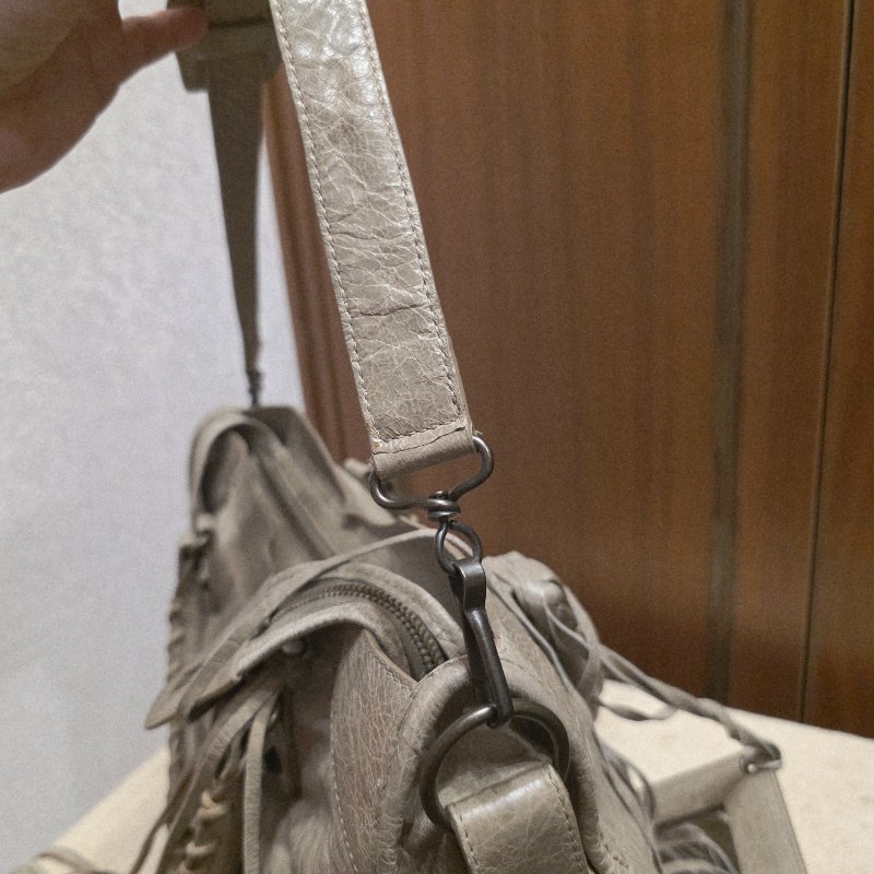 Balenciaga 巴黎世家 中款 機車包 氣質灰-36