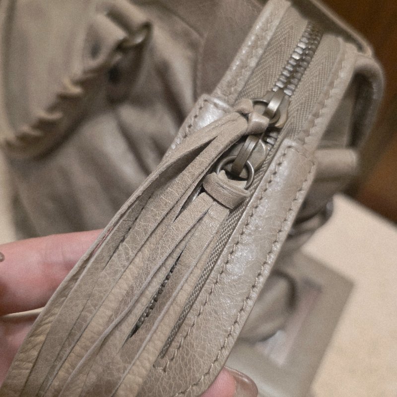 Balenciaga 巴黎世家 中款 機車包 氣質灰-44